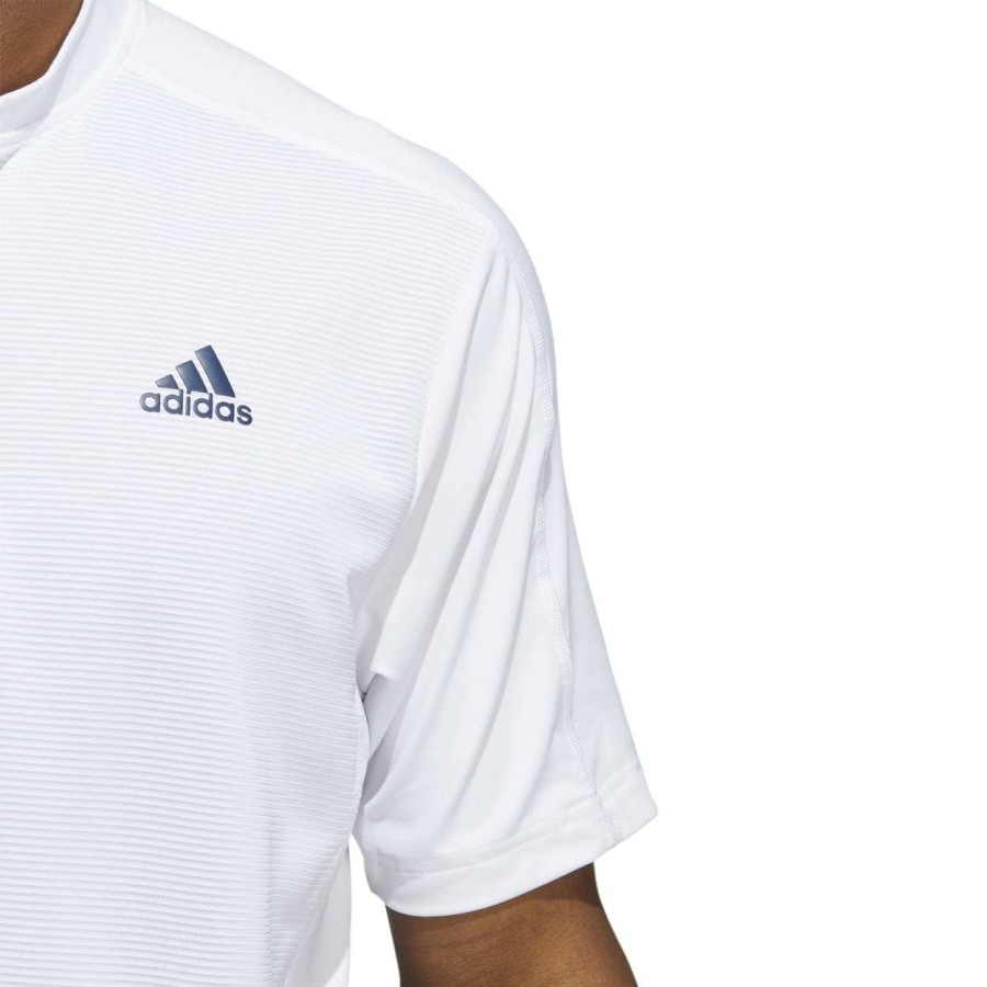 Shirts * | Adidas Primeblue Sport Collar Golf Polo Shirt Ha6158 White