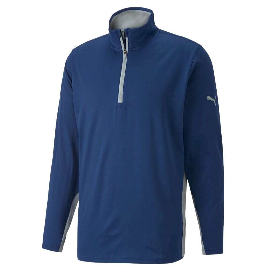 Mid Layers * | Puma Gamer 1/4 Zip Golf Top 599127 Blazing Blue/High Rise 32