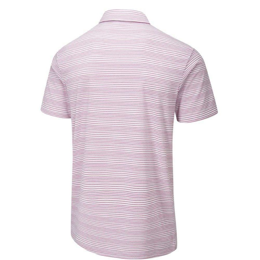 Shirts * | Ping Alexander Golf Polo Shirt P03463 White/Raspberry