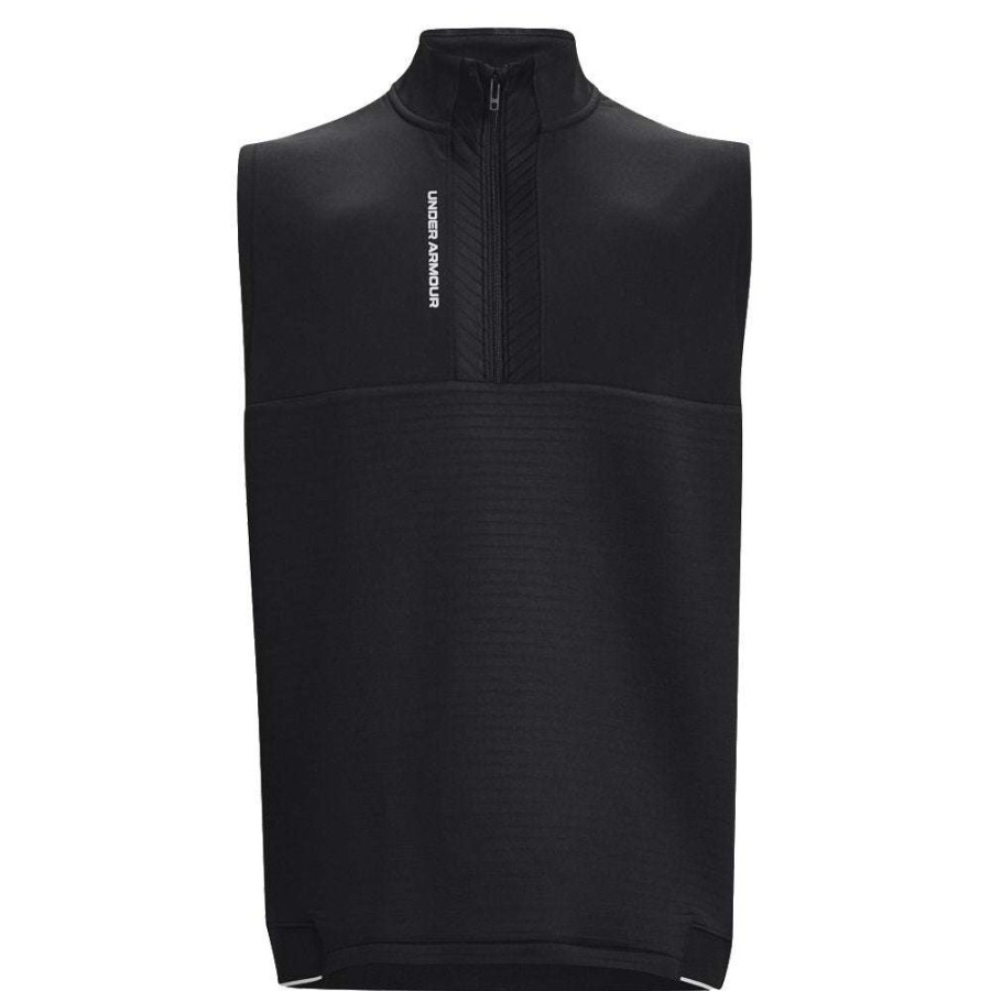 Mid Layers * | Under Armour Storm Daytona 1/2-Zip Golf Vest 1373408 Black 001