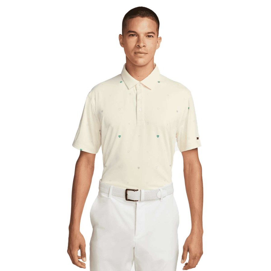 Shirts * | Nike Dri-Fit Player Heritage Print Golf Shirt Dh0645 Coconut Milk 113