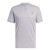 Shirts * | Adidas Primegreen Texture Stripe Golf Polo Shirt Hr9068 Grey Three/White