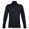 Mid Layers * | Under Armour 1/2-Zip Fleece Golf Sweater 1359971 Black 001