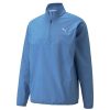 Mid Layers * | Puma Marin Woven Golf Jacket 532986 Bright Cobalt/Heather 04