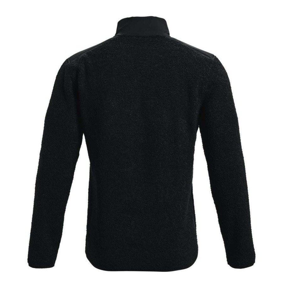 Mid Layers * | Under Armour Pile Sweater Fleece Golf Top 1366284 Black 001