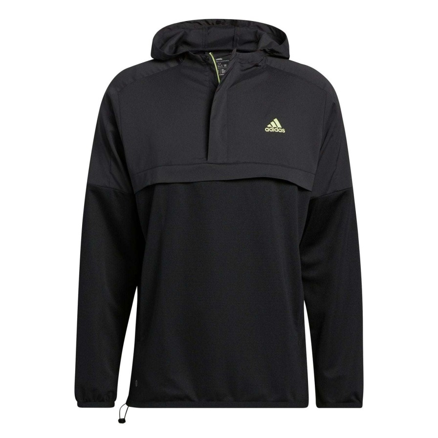 Mid Layers * | Adidas Primeblue 1/4-Zip Golf Hoodie Ha9141 Black