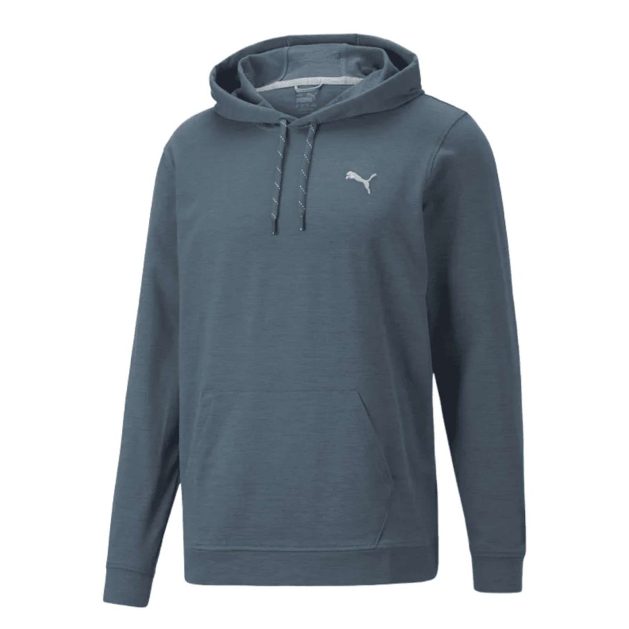 Mid Layers * | Puma Cloudspun Progress Golf Hoodie 534527 Evening Sky Heather 06