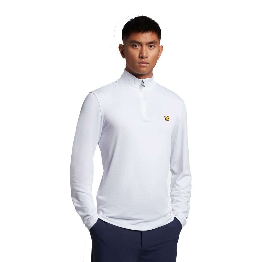 Mid Layers * | Lyle & Scott Stretch Golf Mid Layer Ml1660G White 626