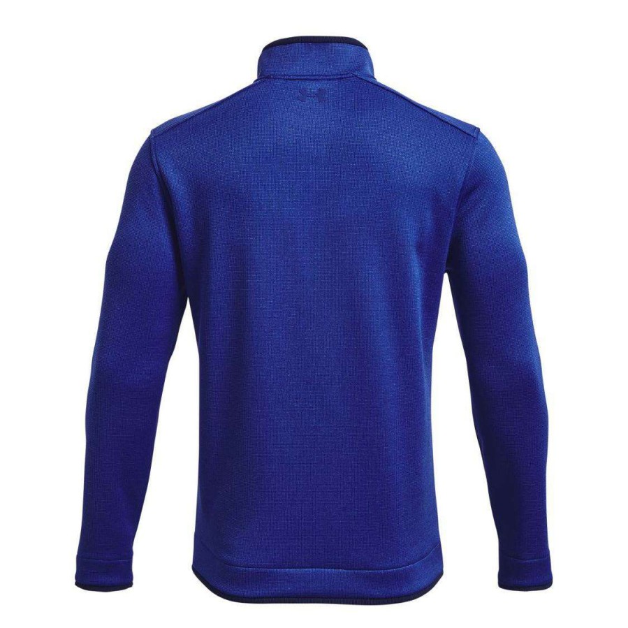 Mid Layers * | Under Armour 1/2-Zip Fleece Golf Sweater 1359971 Royal 400