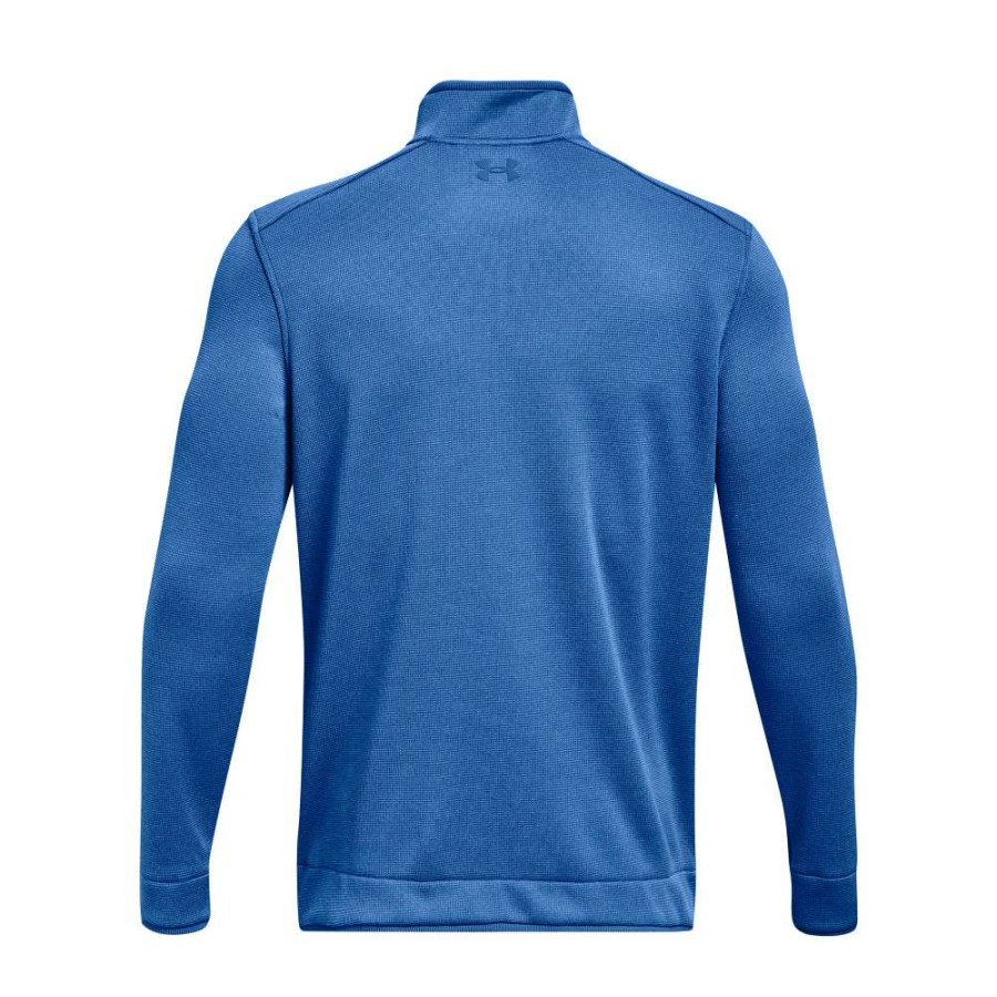 Mid Layers * | Under Armour 1/2-Zip Fleece Golf Sweater 1359971 Blue 474