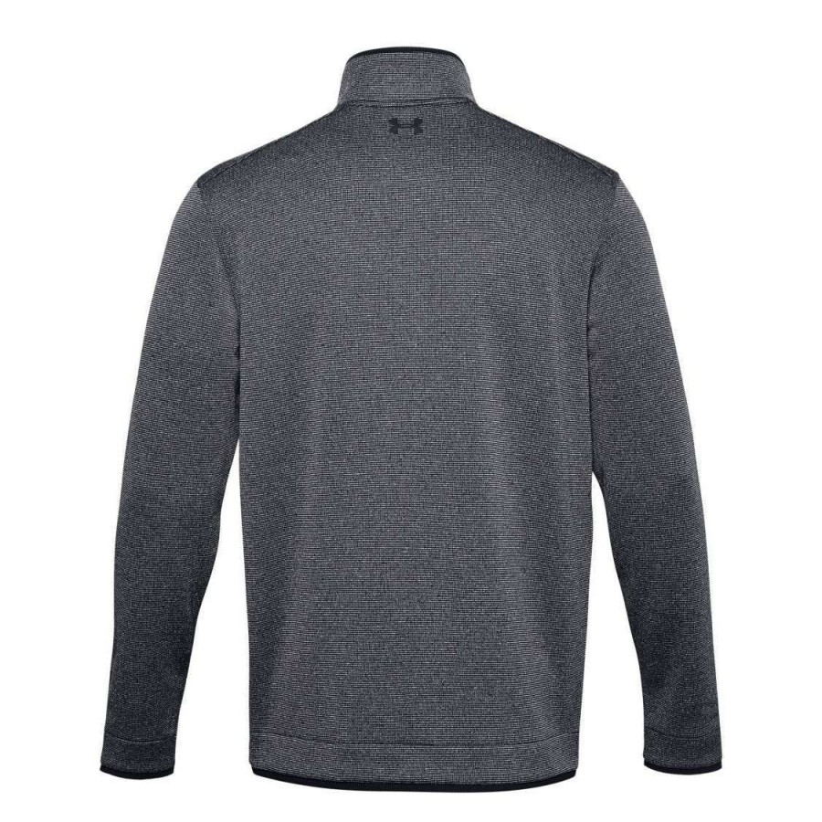 Mid Layers * | Under Armour 1/2-Zip Fleece Golf Sweater 1359971 Black 002