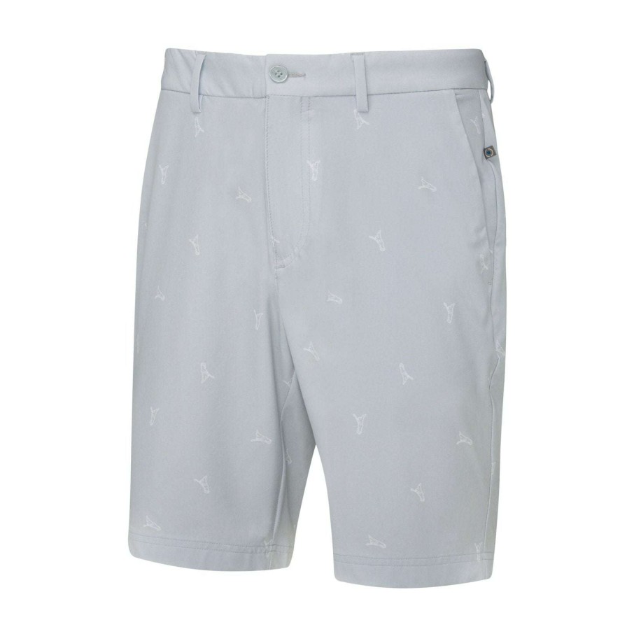 Shorts * | Ping Swift Golf Shorts P03581 Pearl Grey/White