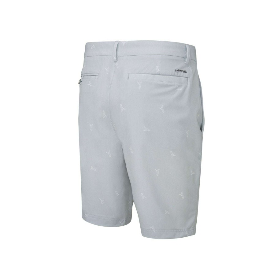 Shorts * | Ping Swift Golf Shorts P03581 Pearl Grey/White