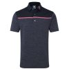 Shirts * | Footjoy Space Dye Lisle Golf Polo Shirt 88794 Navy