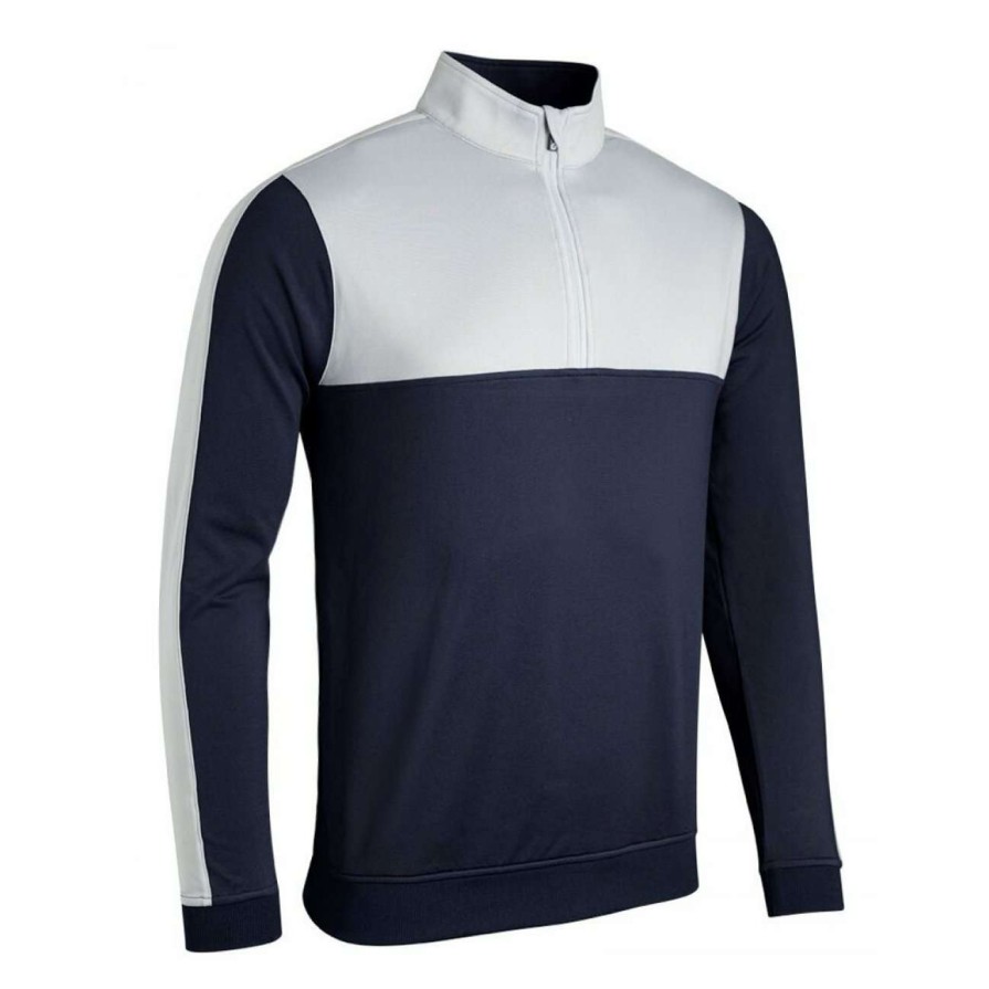 Mid Layers * | Sunderland Arizona Thermal Golf Mid Layer Sunmc87 Navy/Silver