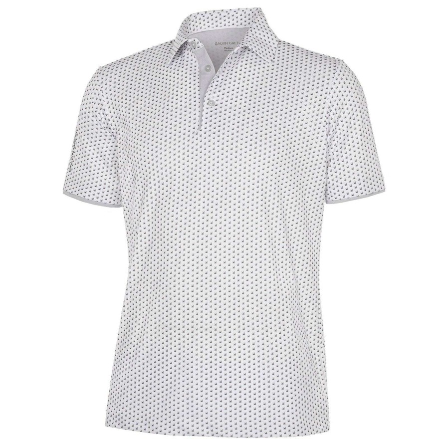 Shirts * | Galvin Green Mark Golf Shirt G1374 Cool Grey/White 07