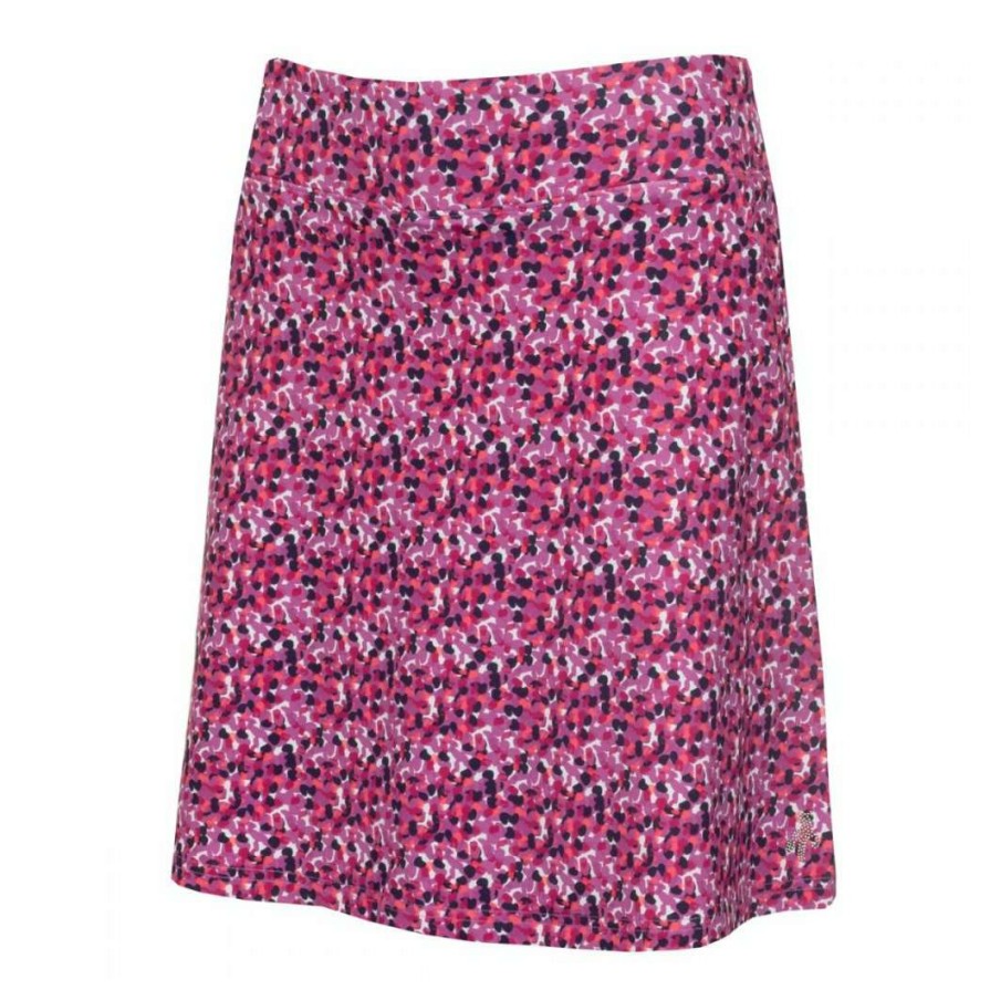 Shorts & Skorts * | Green Lamb Molly Printed Flared Golf Skort Sg21883 Petal