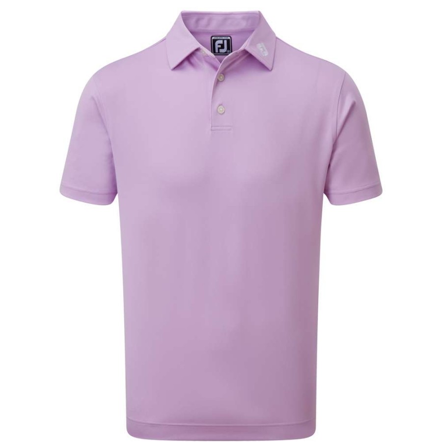 Shirts * | Footjoy Stretch Pique Solid Golf Polo Shirt 88423 Lavender