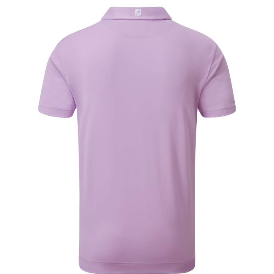 Shirts * | Footjoy Stretch Pique Solid Golf Polo Shirt 88423 Lavender