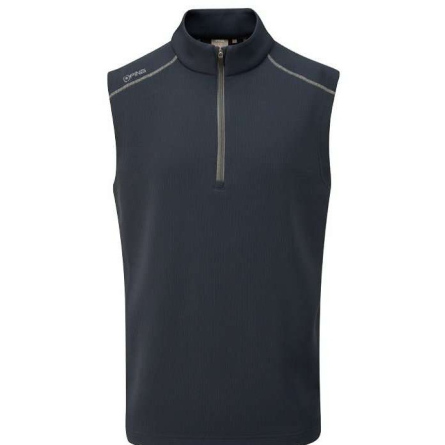 Mid Layers * | Ping Ramsey 1/2 Zip Golf Vest P03357 Navy 125