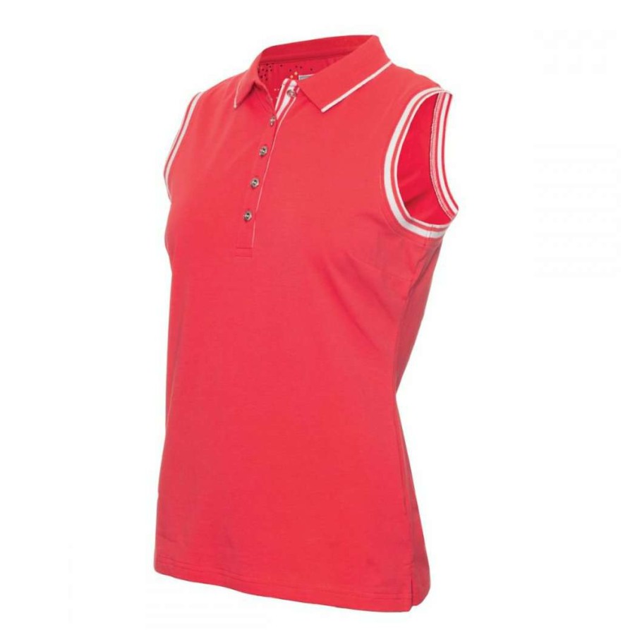 Polo Shirts * | Green Lamb Ladies Ellen Club Sl Golf Polo Shirt Sg21861 Strawberry