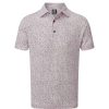 Shirts * | Footjoy Granite Print Lisle Golf Shirt 88416 White