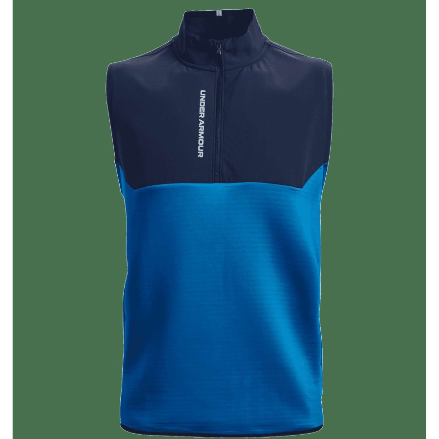 Mid Layers * | Under Armour Storm Daytona Half Zip Golf Vest 1366281 Victory Blue 474