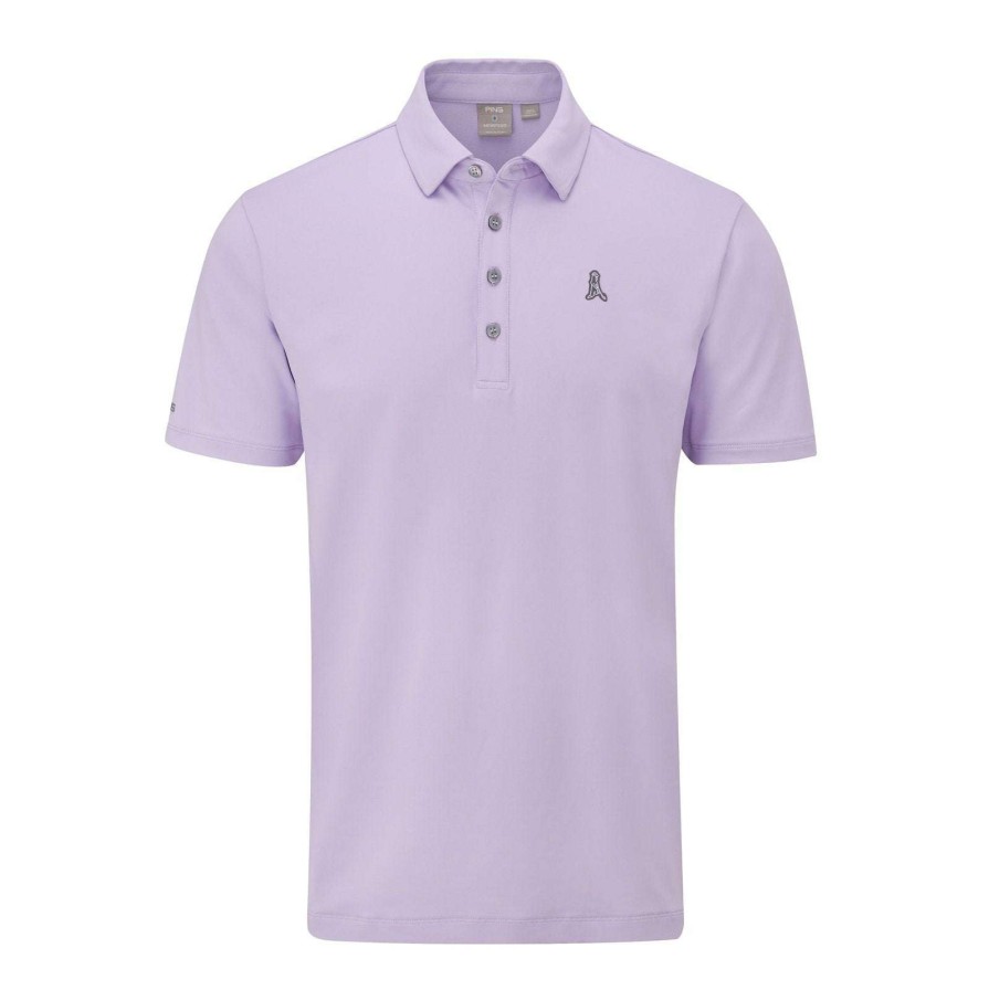 Shirts * | Ping Mr Ping Golf Polo Shirt P03569 Cool Lilac