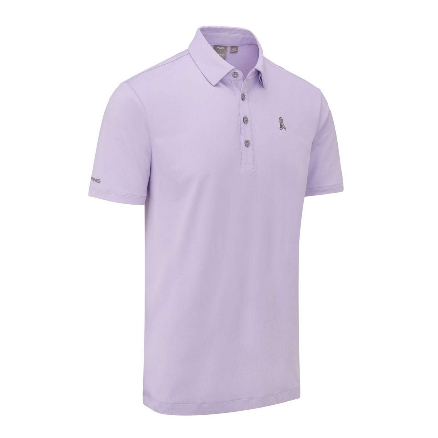 Shirts * | Ping Mr Ping Golf Polo Shirt P03569 Cool Lilac