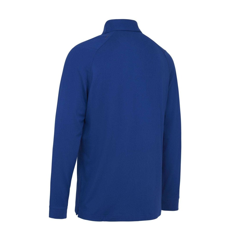 Shirts * | Callaway Long Sleeve Performance Golf Polo Shirt Cgkfc058 Mazarine Blue 434