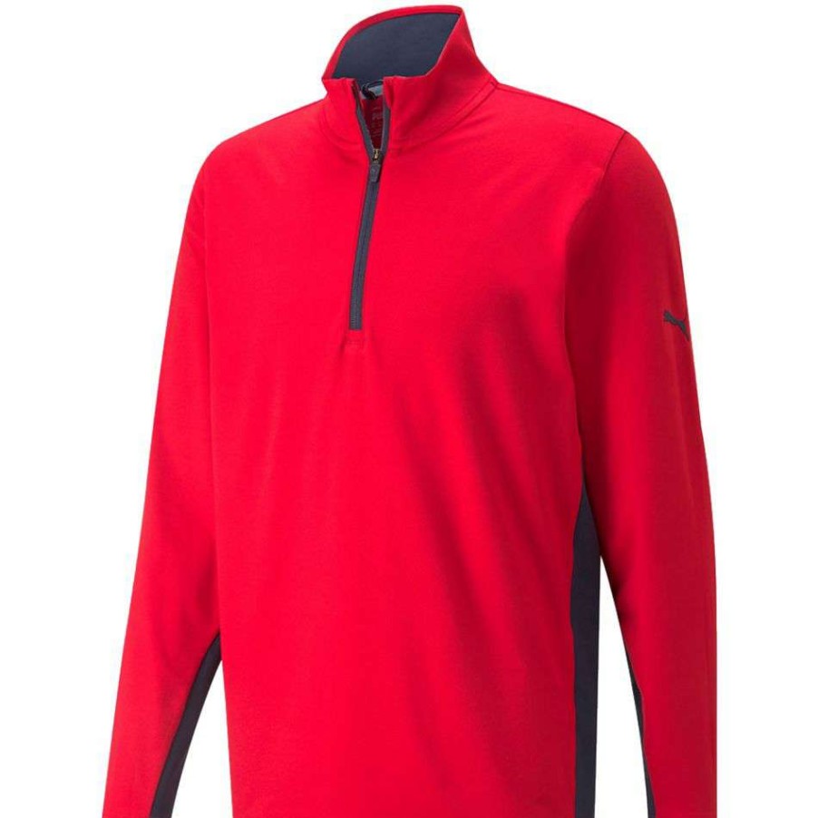 Mid Layers * | Puma Gamer 1/4 Zip Golf Top 599127 Ski Patrol 26