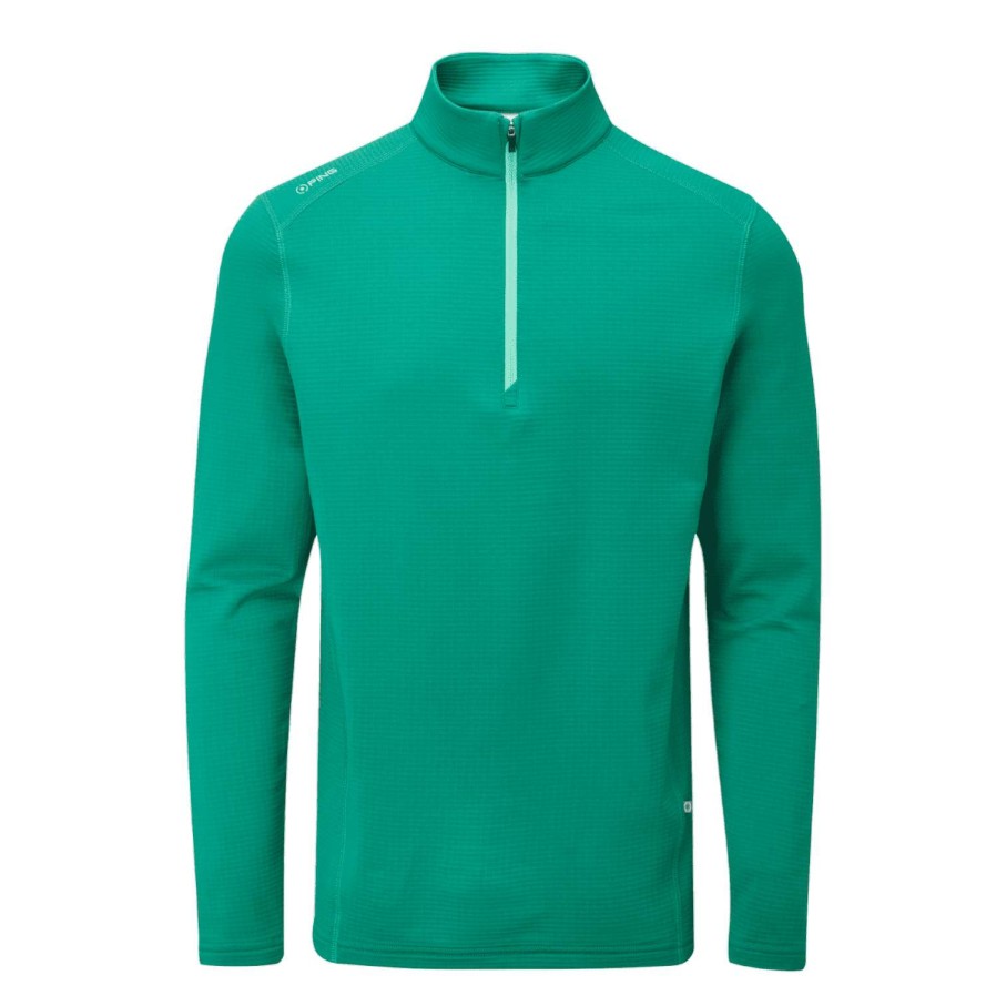 Mid Layers * | Ping Edwin 1/2-Zip Golf Top P03527 Everglade 309