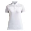 Polo Shirts * | Rohnisch Ladies Miko Golf Polo Shirt 110168 White 0010