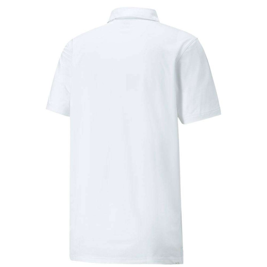 Shirts * | Puma Canyon Golf Polo Shirt 532977 Bright White/Bright Cobalt 05