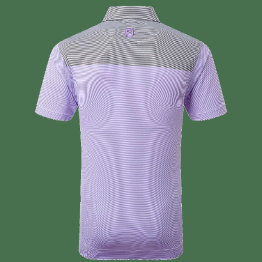 Shirts * | Footjoy End-On-End Block Golf Polo Shirt 80027 White/Violet