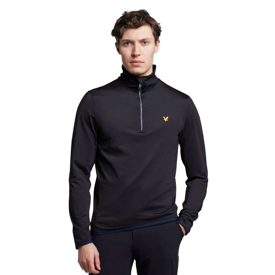 Mid Layers * | Lyle & Scott Tech Golf Mid Layer Ml1561G True Black 572