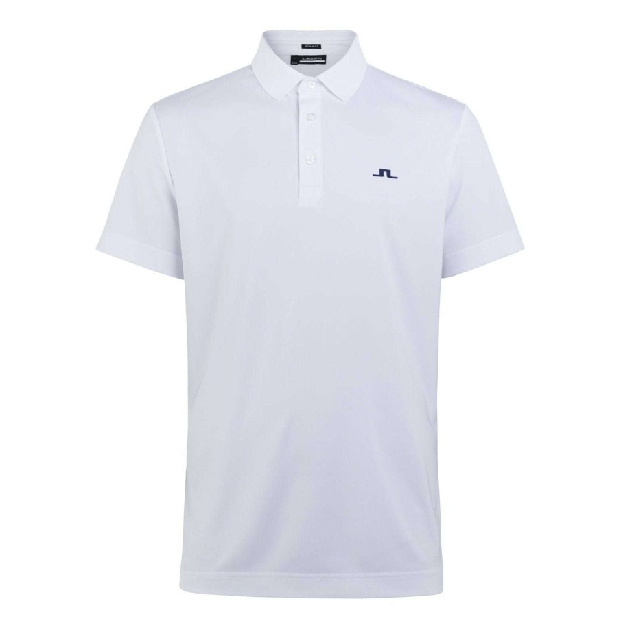 Shirts * | J.Lindeberg Martin Golf Polo Shirt Gmjt07415 White 0000