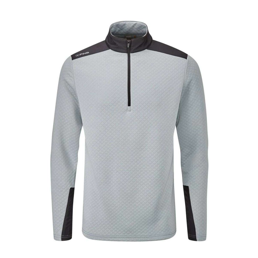 Mid Layers * | Ping Marshall 1/2-Zip Golf Mid Layer P03546 Quarry/Black