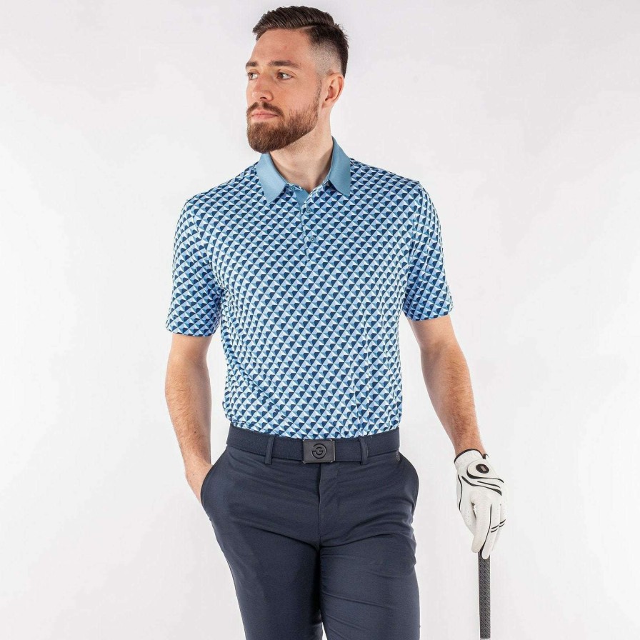 Shirts * | Galvin Green Mercer Golf Shirt G1363 Niagra Blue/Bluebell 67