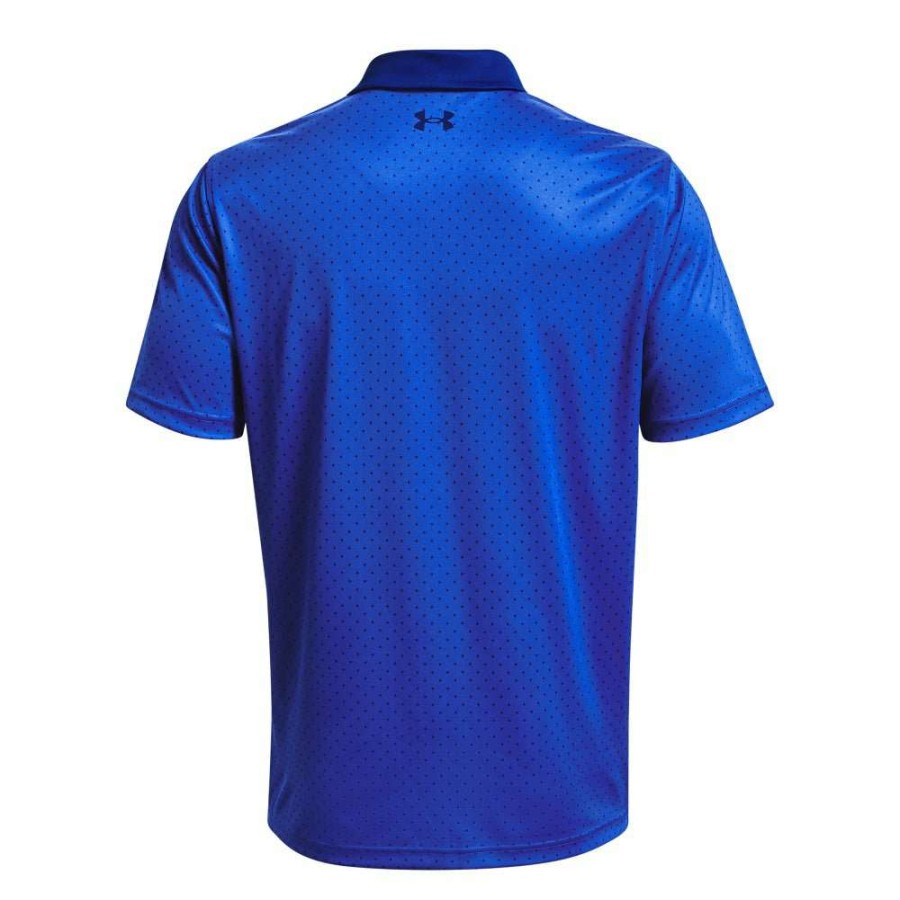 Shirts * | Under Armour Performance Printed Golf Shirt 1361857 Versa Blue 486