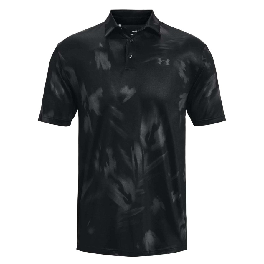 Shirts * | Under Armour Playoff 2.0 Crocus Blur Golf Polo Shirt 1327037 Black/Steel 050