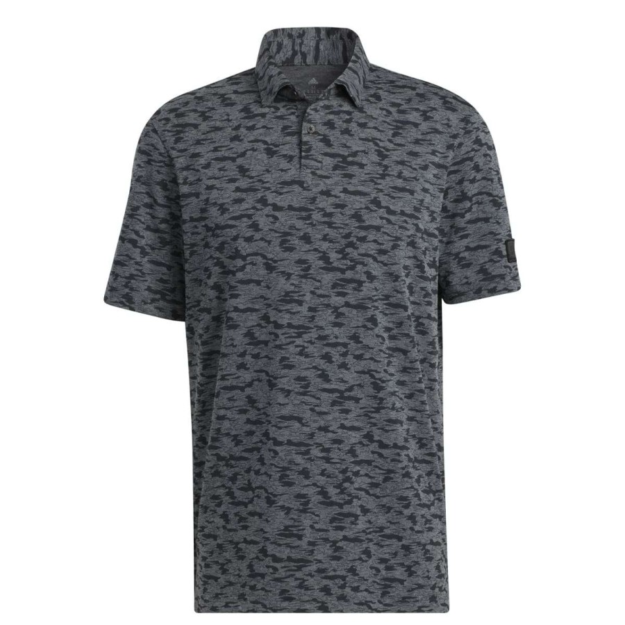 Shirts * | Adidas Go-To Camo Golf Polo Shirt Hf9039 Black/Grey Six