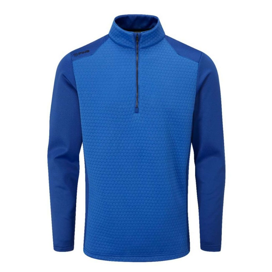 Mid Layers * | Ping Mens Mellor 1/2 Zip Golf Pullover P03445 Delph Blue/Delph Blue Db2