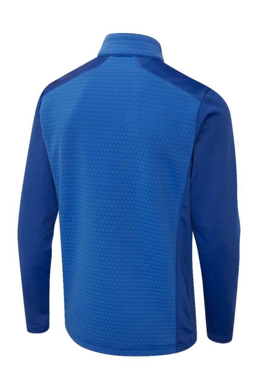 Mid Layers * | Ping Mens Mellor 1/2 Zip Golf Pullover P03445 Delph Blue/Delph Blue Db2