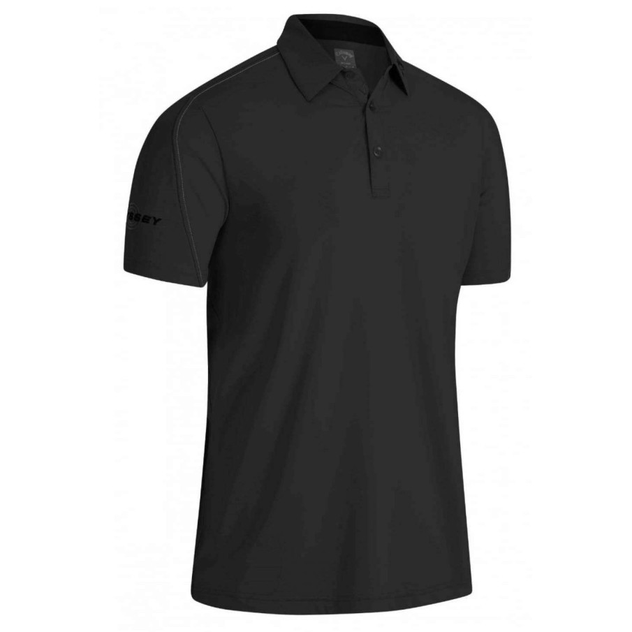 Shirts * | Callaway Stitched Colour Block Golf Polo Shirt Cgksb028 Caviar 002