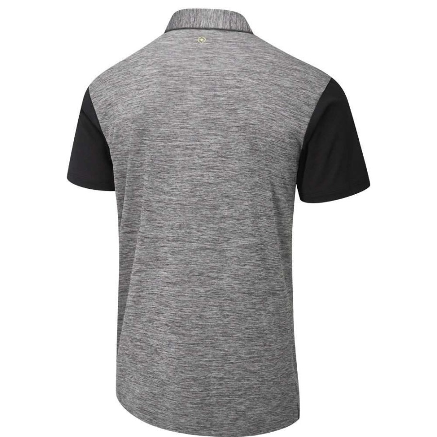 Shirts * | Ping Malvern Golf Polo Shirt P03525 Charcoal Marl/Black