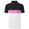 Shirts * | Footjoy Colour Theory Golf Polo Shirt 80096 Black/Orchid/White