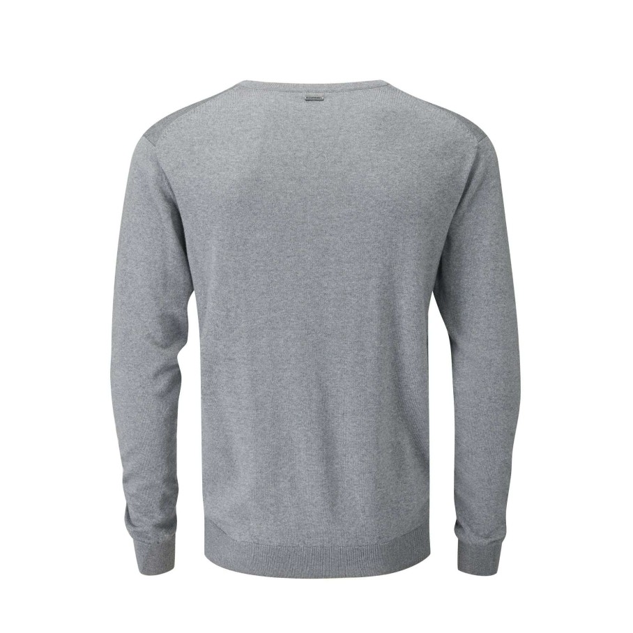 Mid Layers * | Ping Warren V-Neck Merino Golf Sweater P03332 French Grey Marl F829