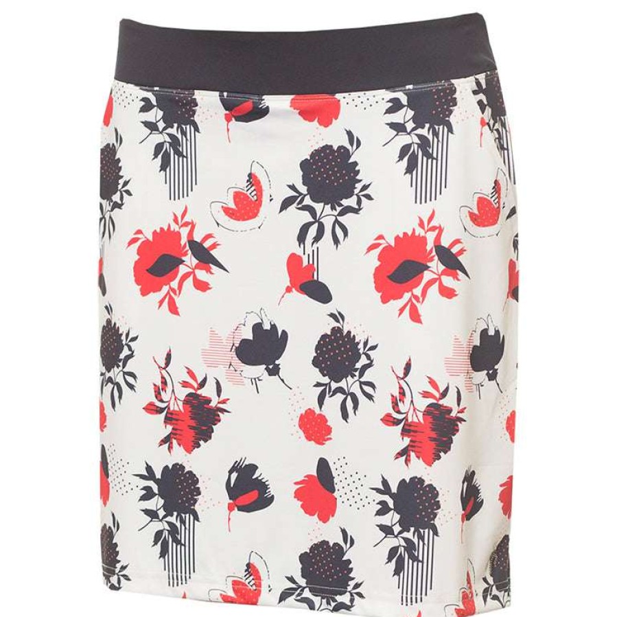 Shorts & Skorts * | Green Lamb Ladies Miranda Jersey Printed Golf Skort Sg20824 Floral