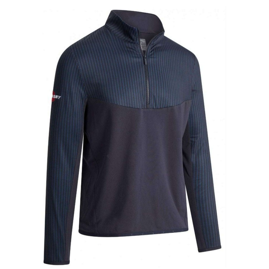 Mid Layers * | Callaway Odyssey Chill Out 1/4 Zip Golf Top Cgksb0B0 Peacoat 410